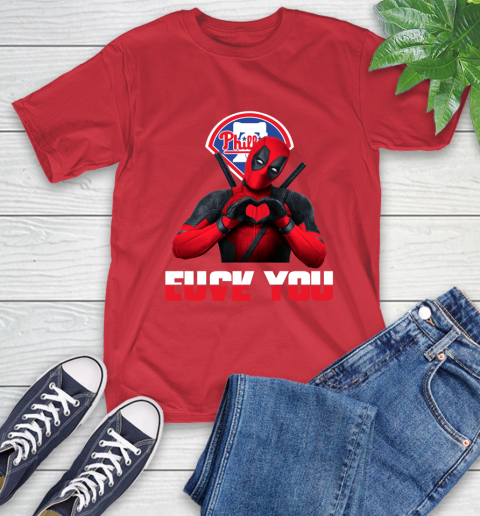 MLB Philadelphia Phillies Deadpool Love You Fuck You Baseball Sports T-Shirt 11