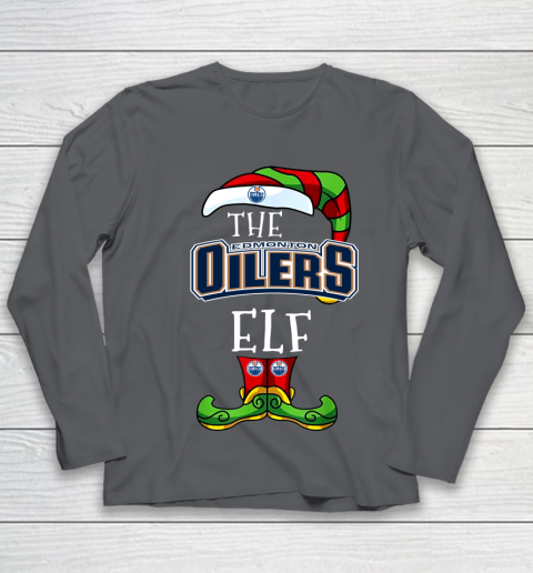 Edmonton Oilers Christmas ELF Funny NHL Youth Long Sleeve 6