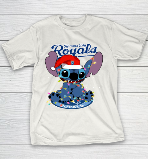 Kansas City Royals MLB noel stitch Baseball Christmas Youth T-Shirt