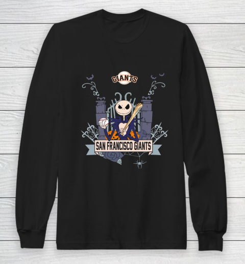 MLB San Francisco Giants Baseball Jack Skellington Halloween Long Sleeve T-Shirt