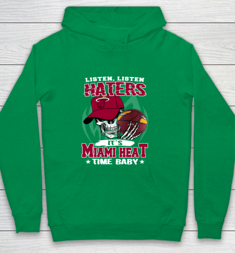 Listen Haters It is HEAT Time Baby NBA Youth Hoodie - Image 5