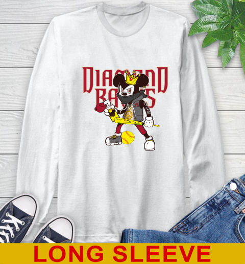 Arizona Diamondbacks MLB Baseball Mickey Peace Sign Sports Long Sleeve T-Shirt