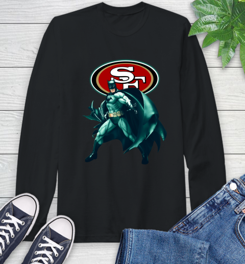 NFL Batman Football Sports San Francisco 49ers Long Sleeve T-Shirt 2