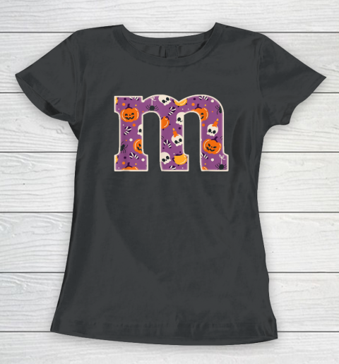 Funny Letter M Chocolate Candy Halloween Costume Women's T-Shirt