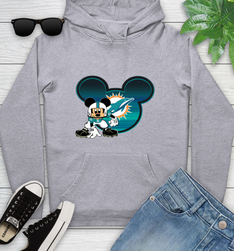 NFL Miami Dolphins Mickey Mouse Disney Football T Shirt Youth Hoodie 6