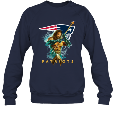NFL New England Patriots Aquaman DC Football Sports SzNC5UoH2LU sweatshirt 35 95 151514 front navy