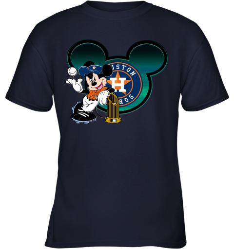 MLB Houston Astros The Commissioner's Trophy Mickey Mouse Disney Baseball T  Shirt - Rookbrand