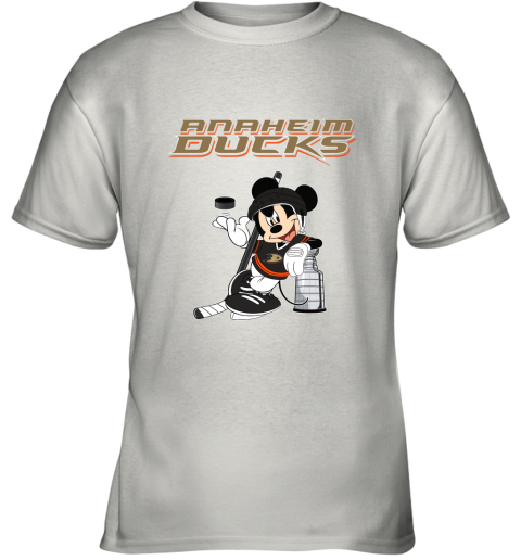 Mickey Anaheim Ducks With The Stanley Cup Hockey NHL Youth T-Shirt