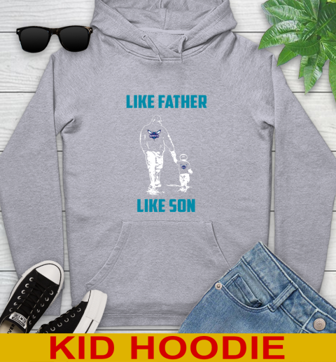 Charlotte Hornets NBA Basketball Like Father Like Son Sports Youth Hoodie 6