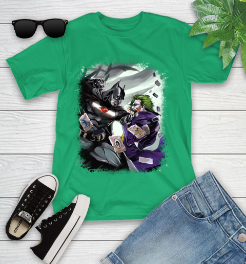 Tampa Bay Buccaneers NFL Football Batman Fighting Joker DC Comics Youth T-Shirt - Image 7