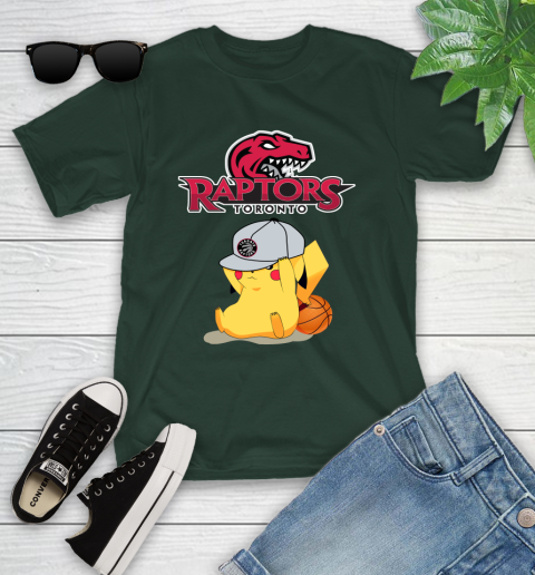 NBA Pikachu Basketball Sports Toronto Raptors Youth T-Shirt 5