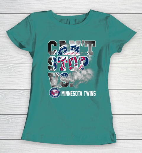 MLB Minnesota Twins Baseball Can't Stop Vs Twins Women's T-Shirt 10
