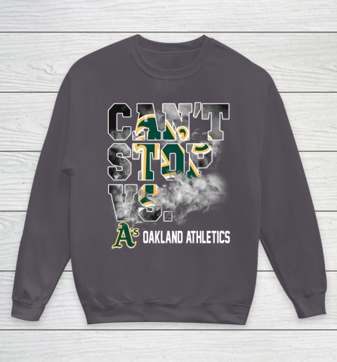 MLB Oakland Athletics Baseball Can't Stop Vs Athletics Youth Sweatshirt 5