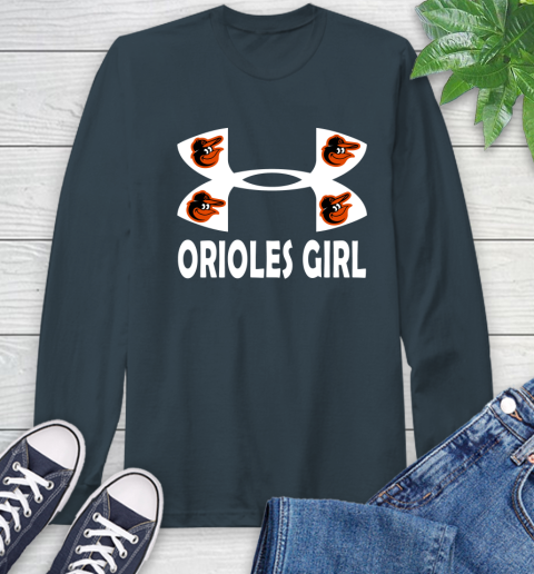 MLB Baltimore Orioles Under Armour Baseball Sports Long Sleeve T-Shirt 9