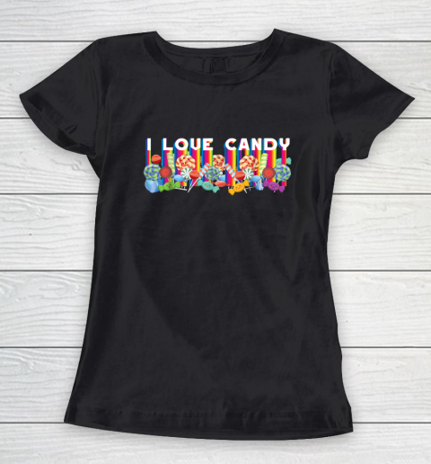 I Love Candy Halloween Rainbow Colors Women's T-Shirt