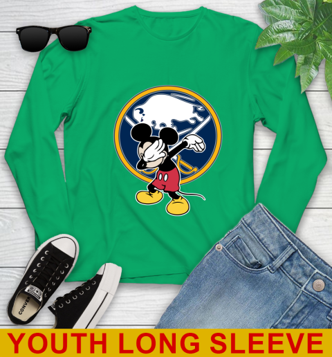Buffalo Sabres NHL Hockey Dabbing Mickey Disney Sports Youth Long Sleeve 7