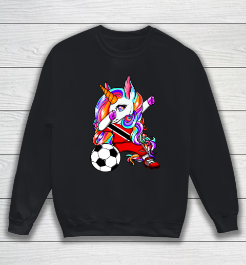 Dabbing Unicorn Trinidad and Tobago Soccer Fans Football Sweatshirt