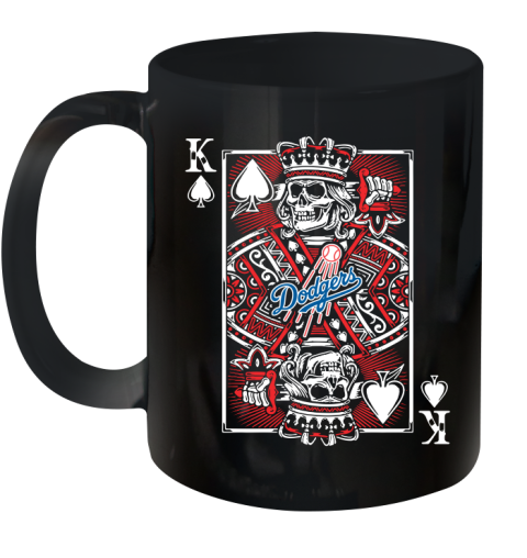 Los Angeles Dodgers MLB Baseball The King Of Spades Death Cards Shirt Ceramic Mug 11oz