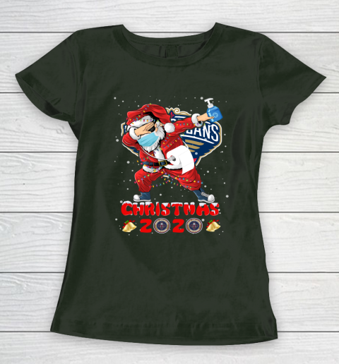 New Orleans Pelicans Funny Santa Claus Dabbing Christmas 2020 NBA Women's T-Shirt 4