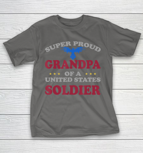 GrandFather gift shirt Veteran Super Proud Grandpa of a United States Soldier T Shirt T-Shirt 8
