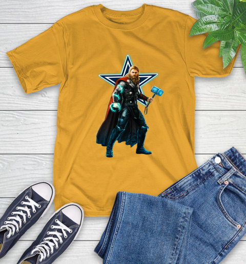 NFL Thor Avengers Endgame Football Dallas owboys T-Shirt 3