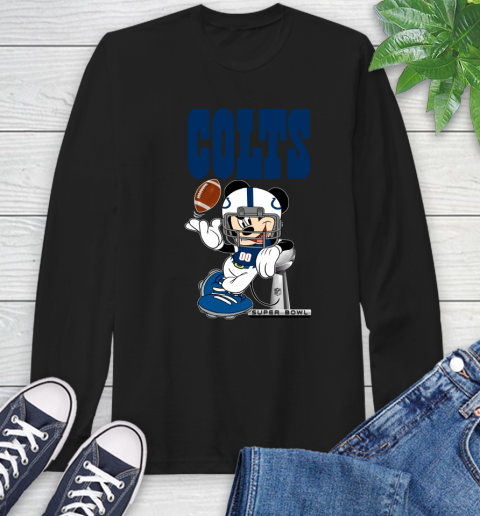 NFL Indianapolis Colts Mickey Mouse Disney Super Bowl Football T Shirt Long Sleeve T-Shirt 2