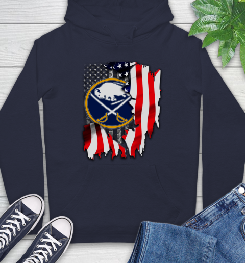 Buffalo Sabres NHL Hockey American Flag Hoodie 3