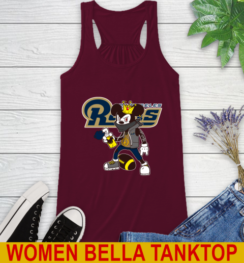 Los Angeles Rams NFL Football Mickey Peace Sign Sports Racerback Tank 3