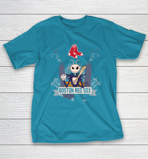 MLB Boston Red Sox Baseball Jack Skellington Halloween T-Shirt 7