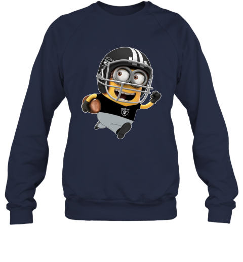 NFL Oakland Raiders Minions Disney Football Sports tQs7ORVRV7x sweatshirt 35 95 151514 front navy