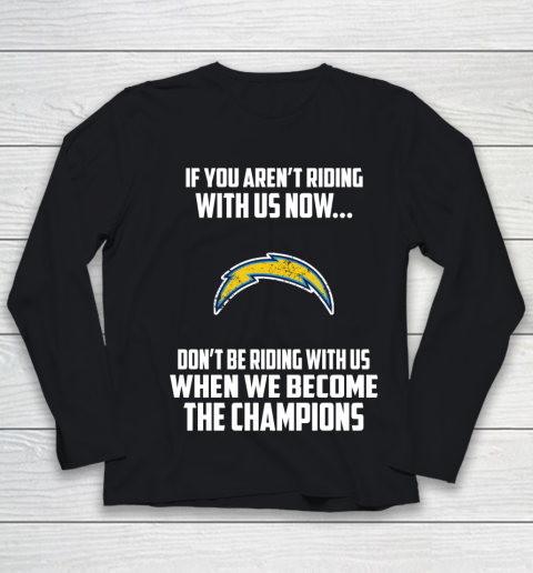 NFL Los Angeles Chargers Football We Become The Champions Youth Long Sleeve