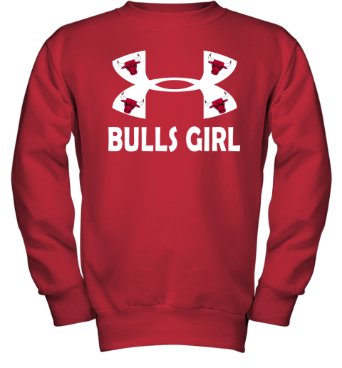 NBA Chicago Bulls Girl Under Armour Basketball Sports 0EZXGuBjCRS youth sweatshirt 47 95 151514 front red
