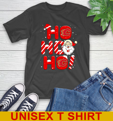 Calgary Flames NHL Hockey Ho Ho Ho Santa Claus Merry Christmas Shirt T-Shirt
