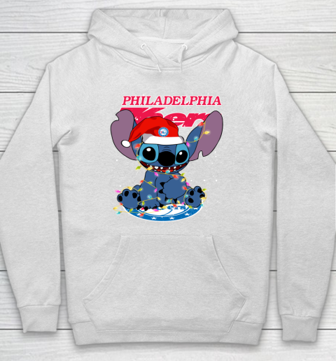 Philadelphia 76ers NBA noel stitch Basketball Christmas Hoodie