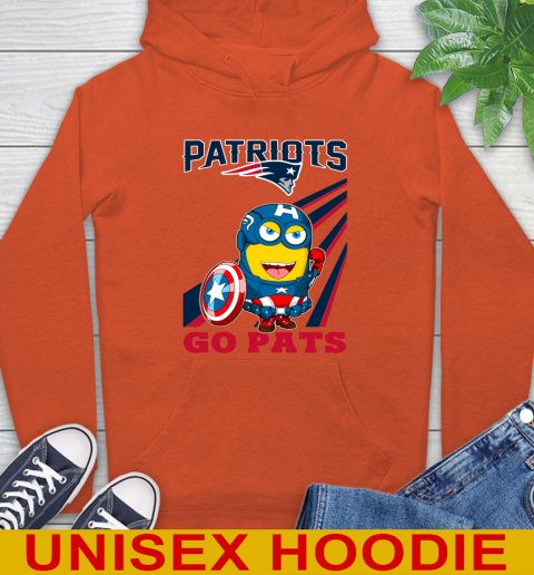 NFL Football New England Patriots Captain America Marvel Avengers Minion Shirt Hoodie 4