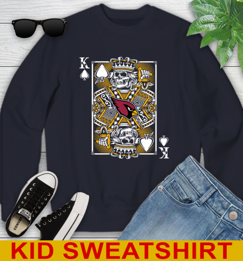 Arizona Cardinals NFL Football The King Of Spades Death Cards Shirt Youth Sweatshirt 2