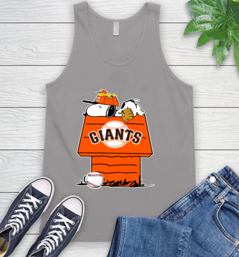 MLB San Francisco Giants Snoopy Woodstock The Peanuts Movie Baseball T Shirt_000 Tank Top 4