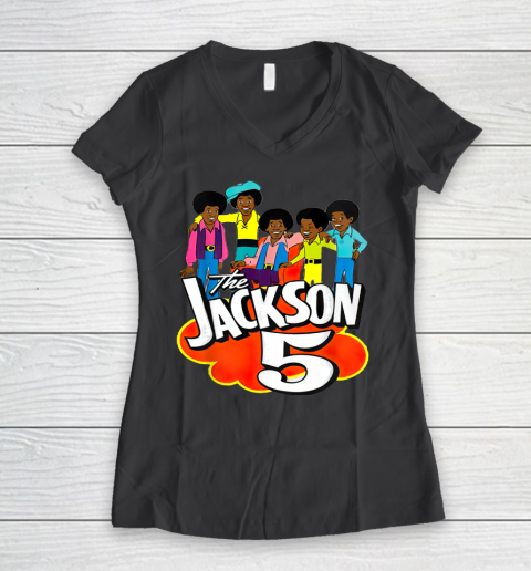 The Jackson 5 Women's V-Neck T-Shirt 6