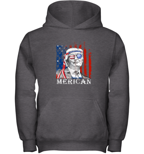 hoaf merica donald trump 4th of july american flag shirts youth hoodie 43 front dark heather
