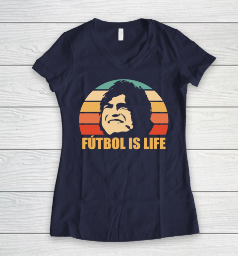 Futbol Is Life Shirt Women's V-Neck T-Shirt 5