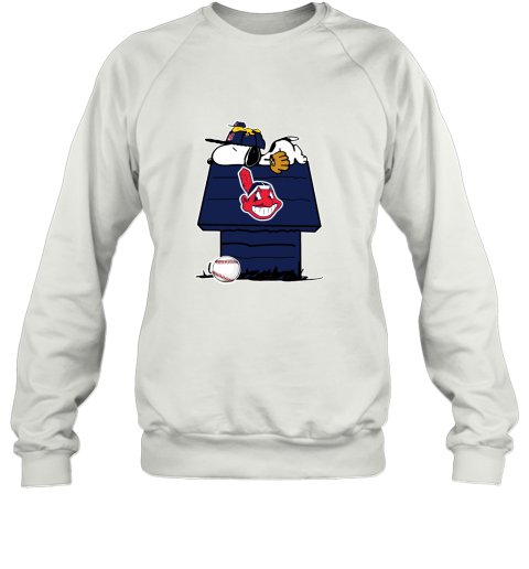 Cleveland Indians Snoopy And Woodstock Resting Together MLB Sweatshirt