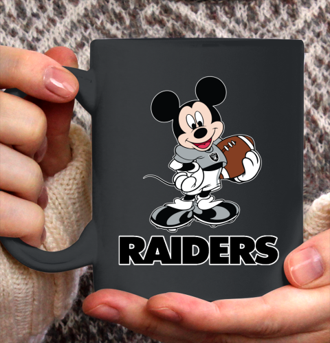 NFL Football Oakland Raiders Cheerful Mickey Mouse Shirt Ceramic Mug 15oz