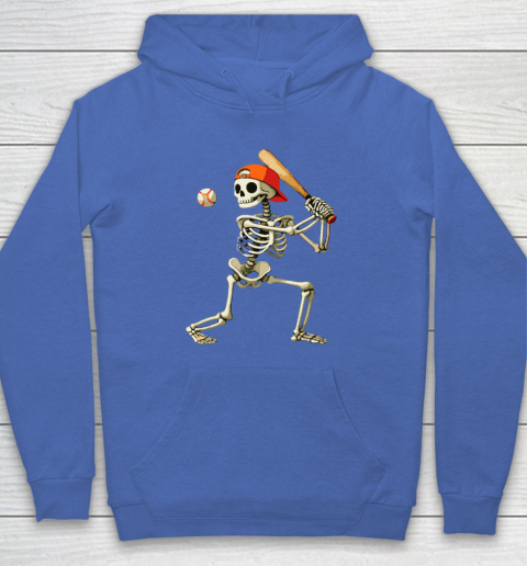 Skeleton Baseball Halloween Costume Funny Hoodie 5