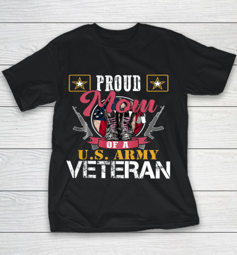 Veteran Shirt Vintage Proud Mom Of A U S Army Veteran Gift Youth T-Shirt