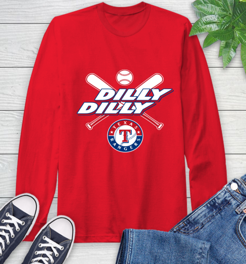 MLB Texas Rangers Dilly Dilly Baseball Sports Long Sleeve T-Shirt 10