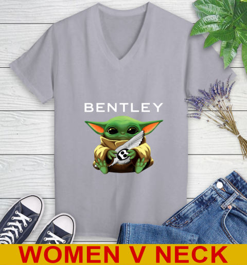 Star Wars Baby Yoda Hugs Bentley Car Shirt 76