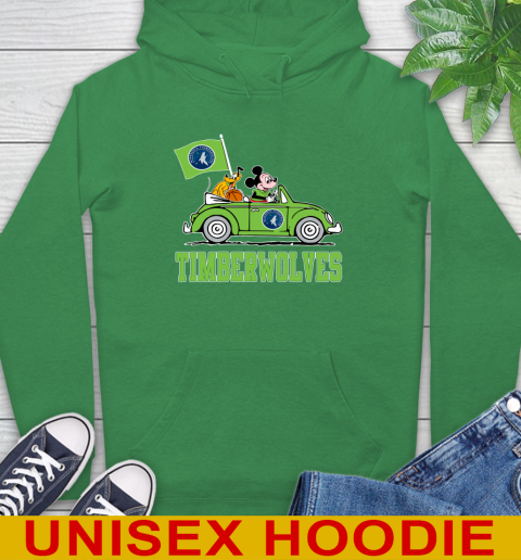NBA Basketball Minnesota Timberwolves Pluto Mickey Driving Disney Shirt Hoodie 8