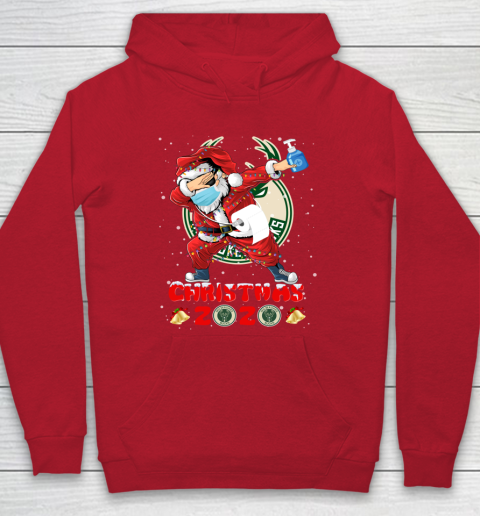 Milwaukee Bucks Funny Santa Claus Dabbing Christmas 2020 NBA Hoodie 7