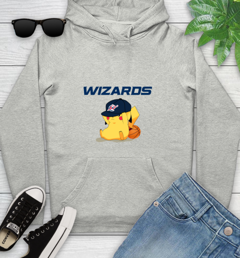 NBA Pikachu Basketball Sports Washington Wizards Youth Hoodie