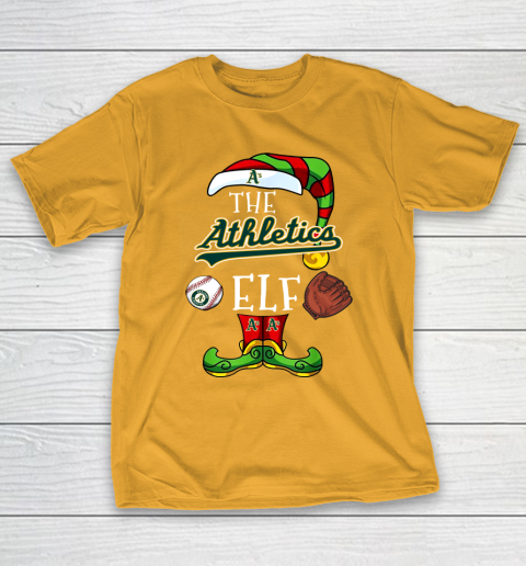 Oakland Athletics Christmas ELF Funny MLB T-Shirt 2